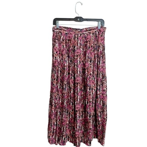 Vintage Intuition Floral Grandmacore Pleated Pocket Maxi Skirt Made in USA - Picture 6 of 12